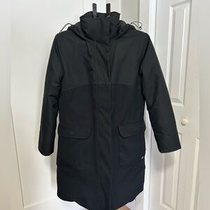 Women’s Long Black Winter Coat-medium Mountain Equipment Co op.